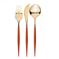 Gold/Pumpkin Bella Cutlery Set