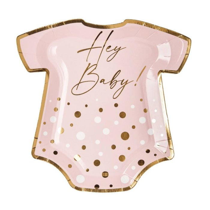 Hey Baby Pink Plate