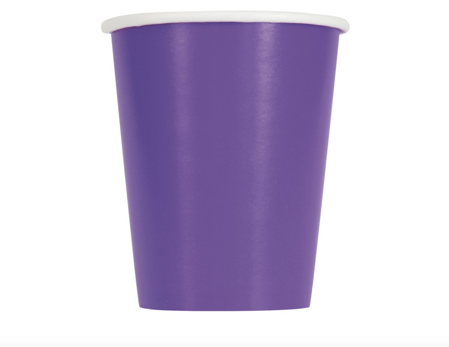 Neon Purple Solid Paper Cups