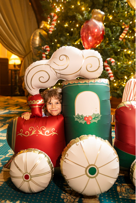 Standing Foil Balloon Train