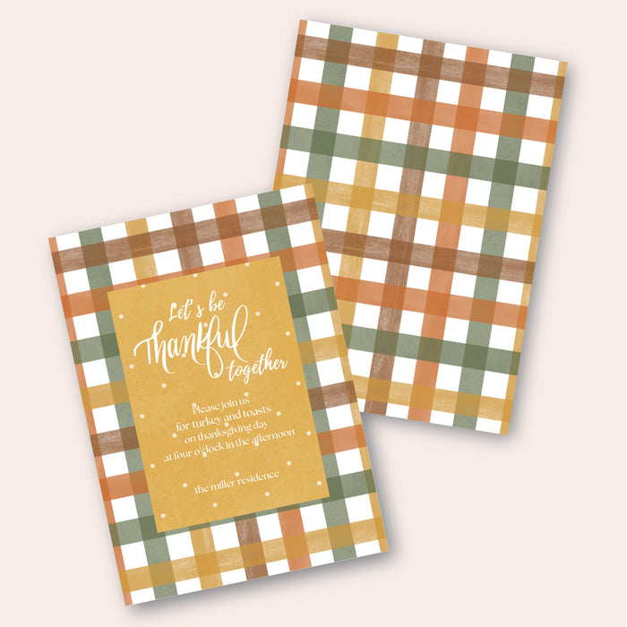 Thankful Thanksgiving Digital Invitation