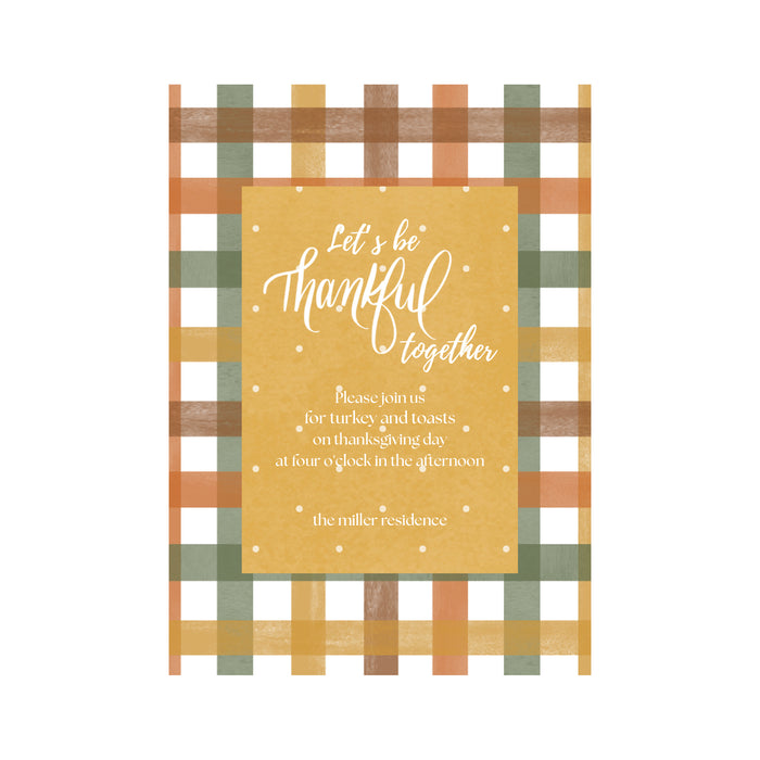 Thankful Thanksgiving Digital Invitation