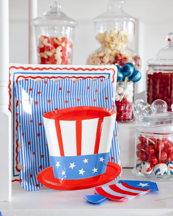 Uncle Sam Hat Paper Plate