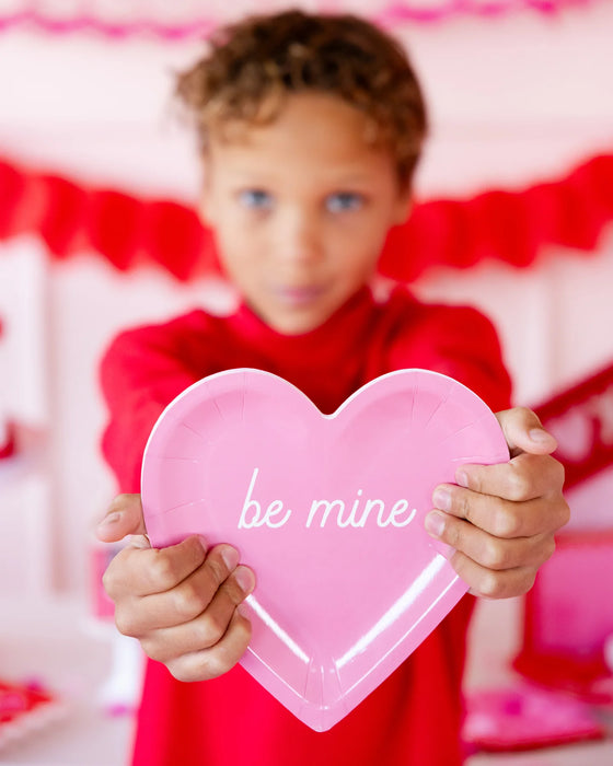 Conversation Heart Shaped Plate Set