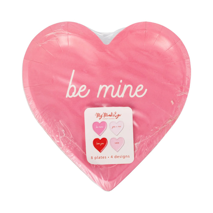 Conversation Heart Shaped Plate Set