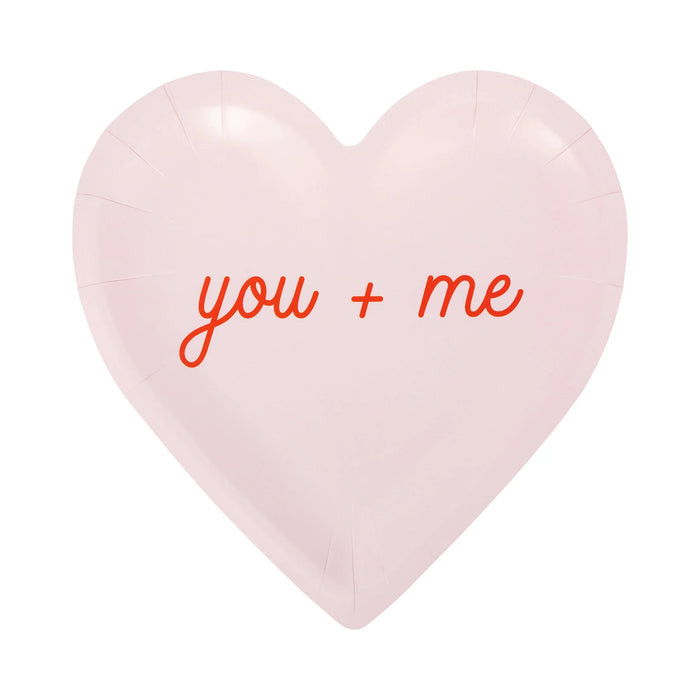 Conversation Heart Shaped Plate Set