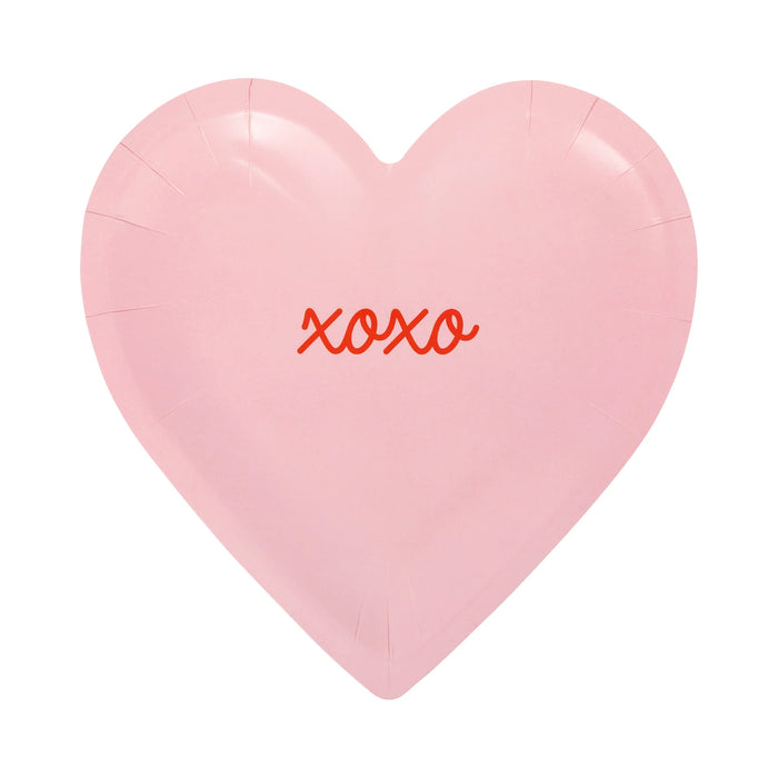 Conversation Heart Shaped Plate Set