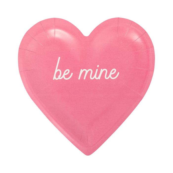 Conversation Heart Shaped Plate Set