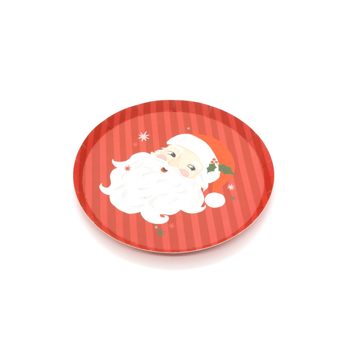 Jolly Santa Vintage Christmas Dessert Plates