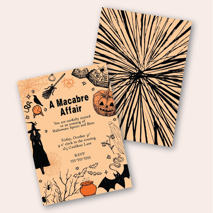 Vintage Halloween Digital Invitation