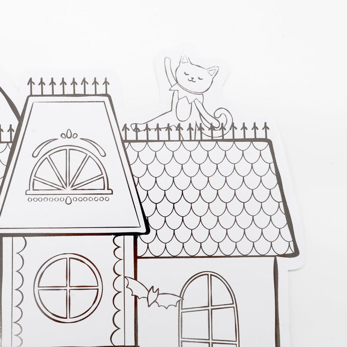 Haunted House Halloween Coloring Placemats