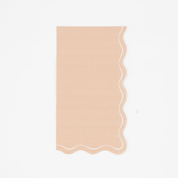 Light Brown Scallop Guest Towels