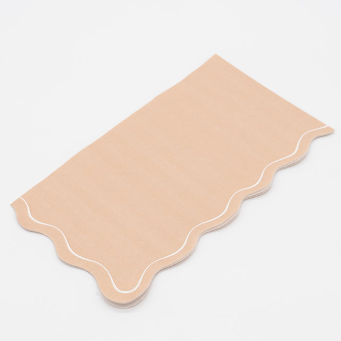 Light Brown Scallop Guest Towels