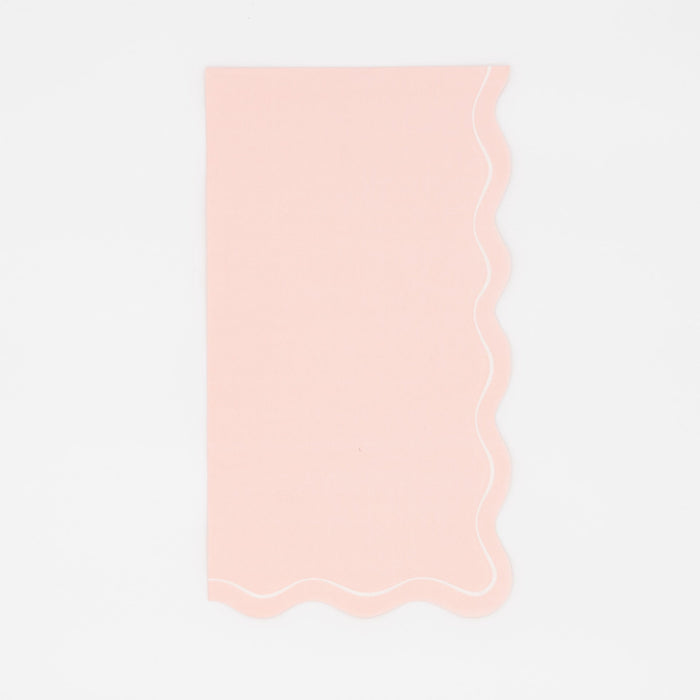 Pink Scallop Guest Towels