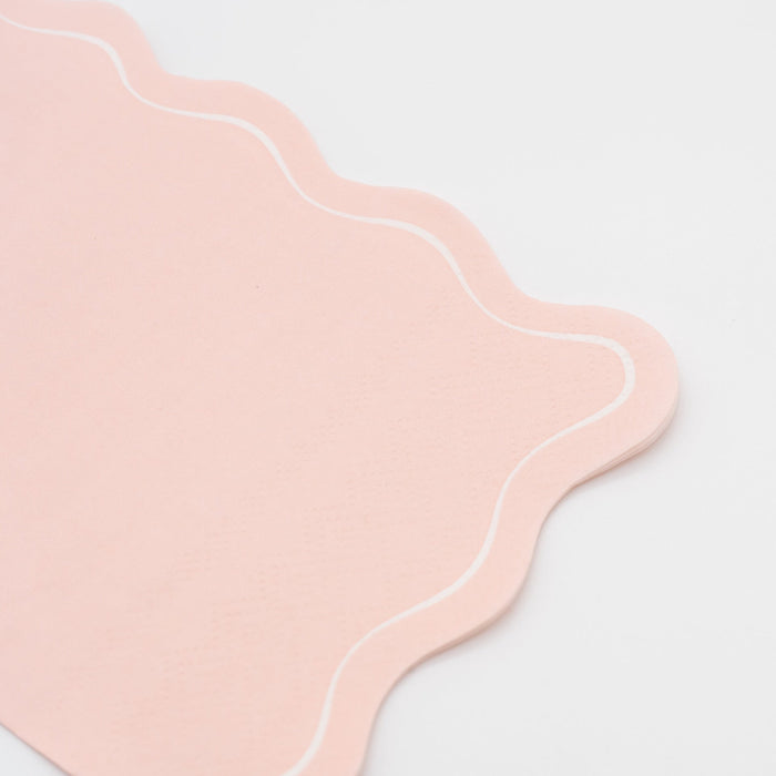 Pink Scallop Guest Towels