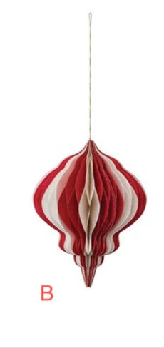 12" Paper Folding Honeycomb Ornament