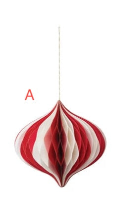 12" Paper Folding Honeycomb Ornament