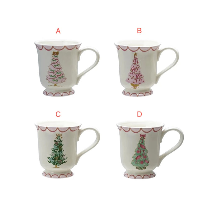 Stoneware Mug with Christmas Tree
