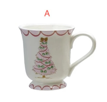 Stoneware Mug with Christmas Tree
