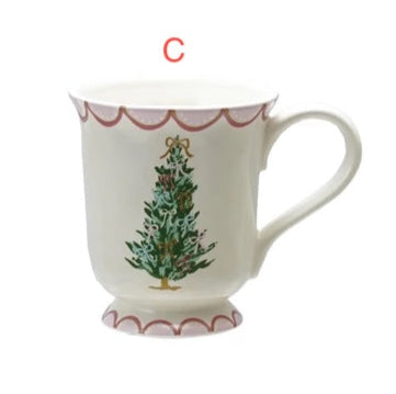 Stoneware Mug with Christmas Tree
