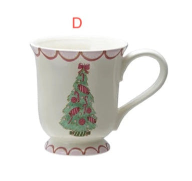 Stoneware Mug with Christmas Tree