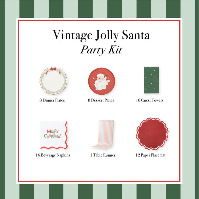 Vintage Jolly Santa Party Kit
