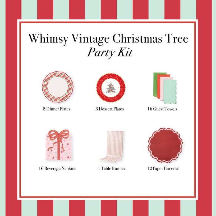 Whimsy Vintage Christmas Tree Party Kit