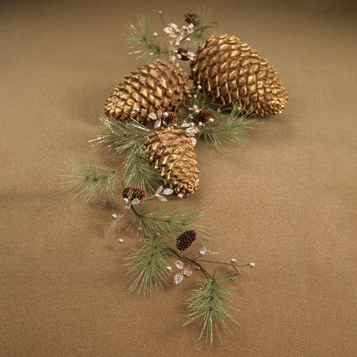 Glitter Pine Cone Garland