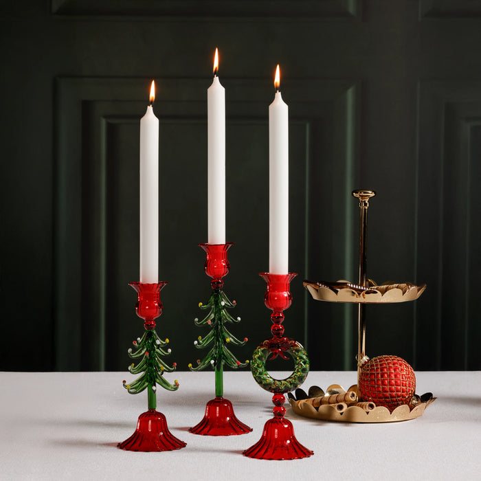 Holiday Wreath Taper Holder