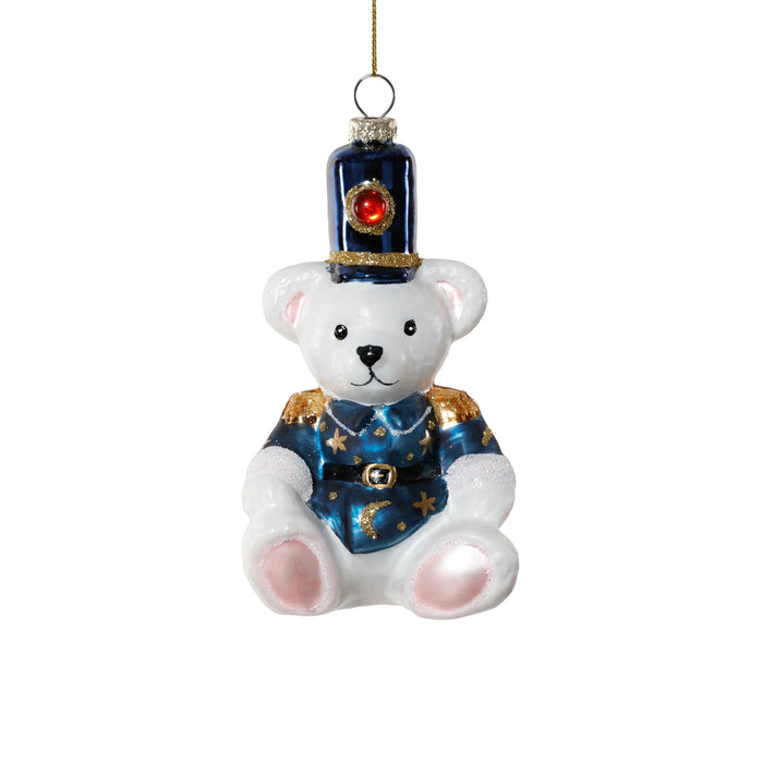 Teddy Bear Glass Ornament