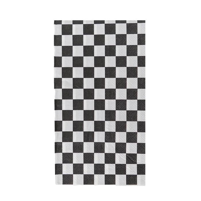 The Classic Black and White Check Guest Napkins
