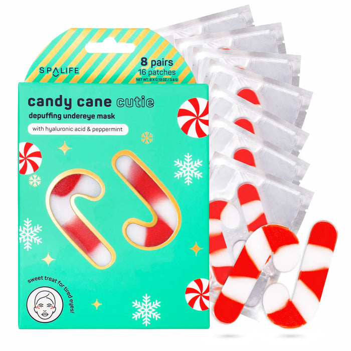 Christmas Holiday Candy Cane Cutie Depuffing Undereye Masks