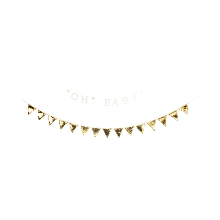 Oh Baby Felt and Gold Banner Set