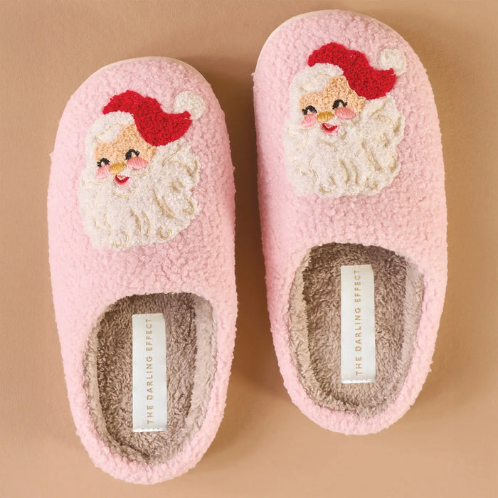 Fuzzy Slippers - Santa