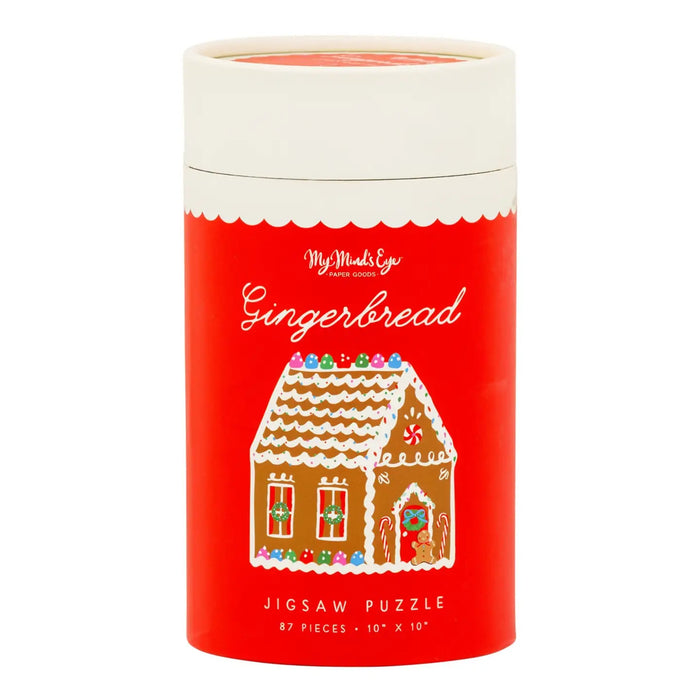 Gingerbread House Shaped Jigsaw Puzzle 87pc