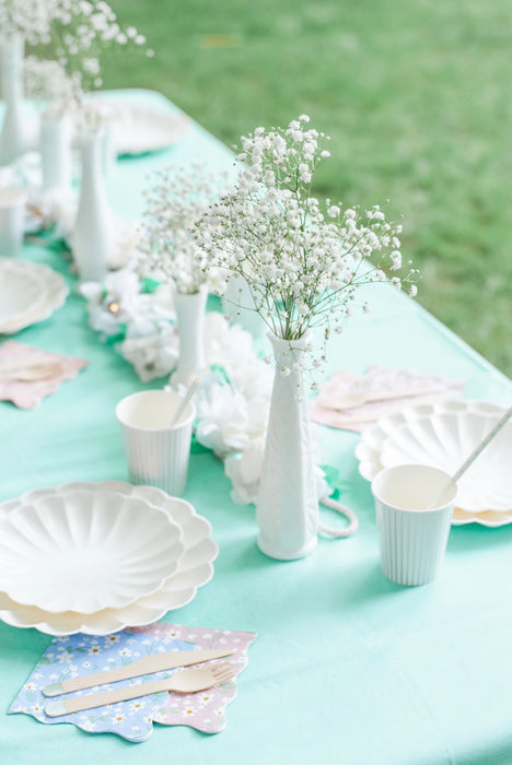 Eco-Friendly Mint Disposable Pastel Paper Party Tablecloth