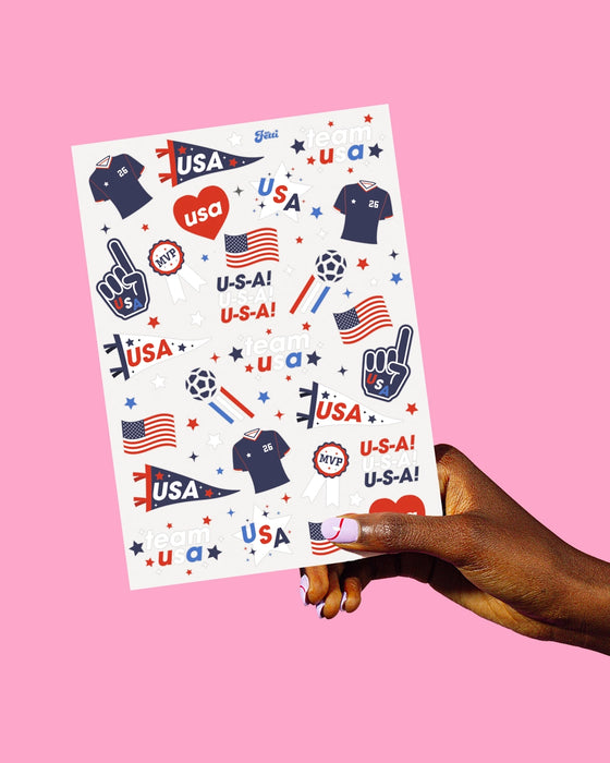World Cup USA Soccer Temporary Tattoos