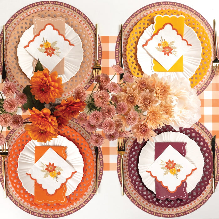Deluxe Elegant Thanksgiving Floral Party Kit- 24 place settings