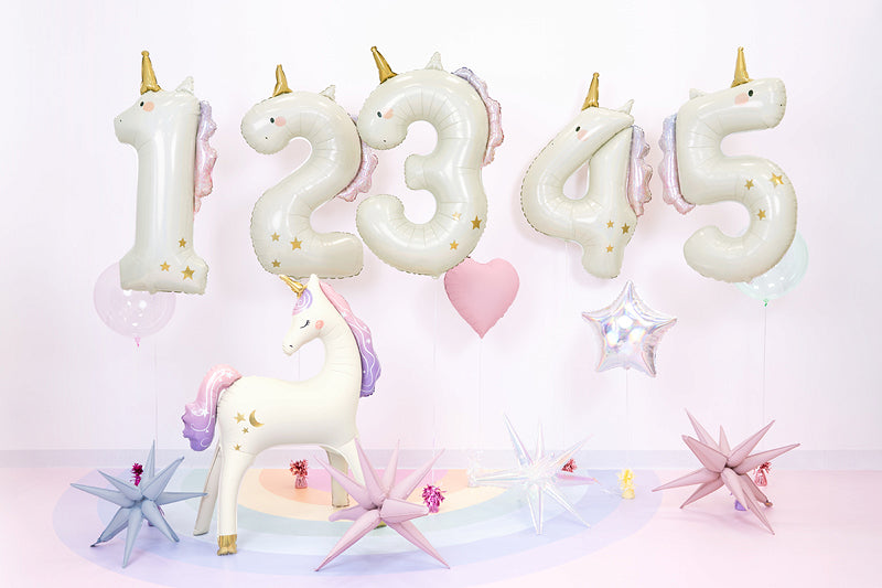 Unicorn Number Foil Balloon