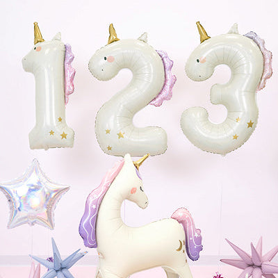 Unicorn Number Foil Balloon