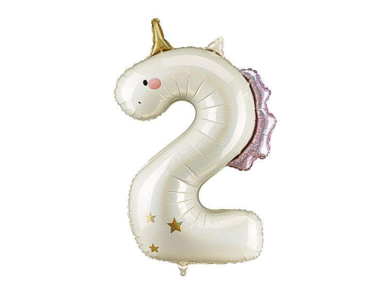 Unicorn Number Foil Balloon