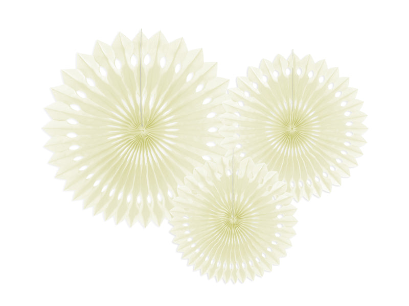 Light Cream Tissue Paper Fans