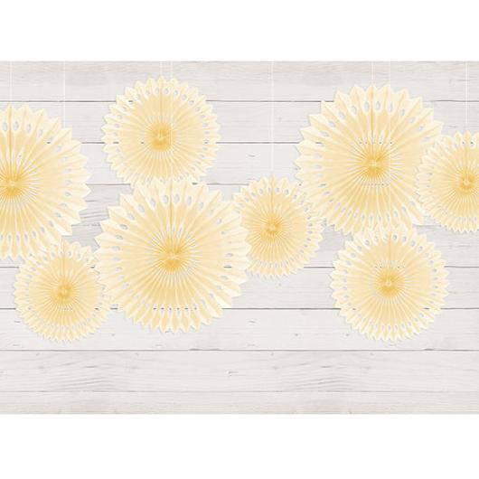 Light Cream Tissue Paper Fans