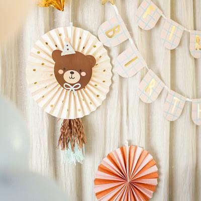 Teddy Bear Paper Fans