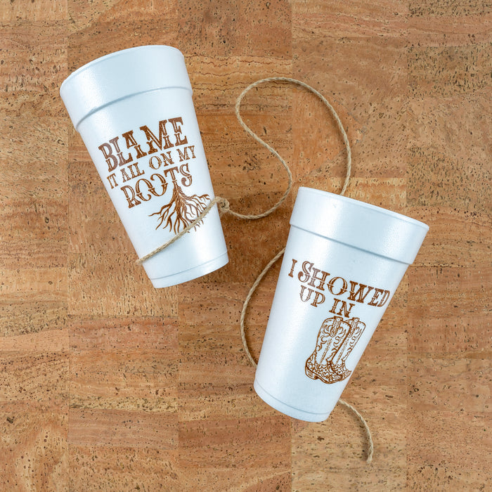 Garth Brooks Inspired Country 20oz. Foam Cups | 10 pack