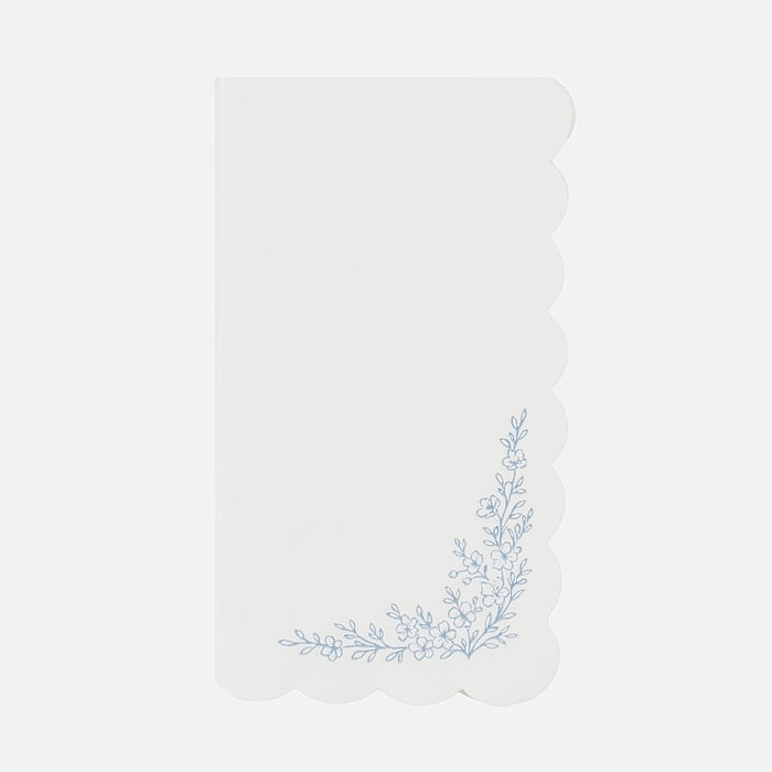 Floral Elegance Blue Guest Towels