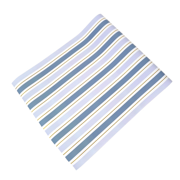 Blue Striped Table Paper Table Runner