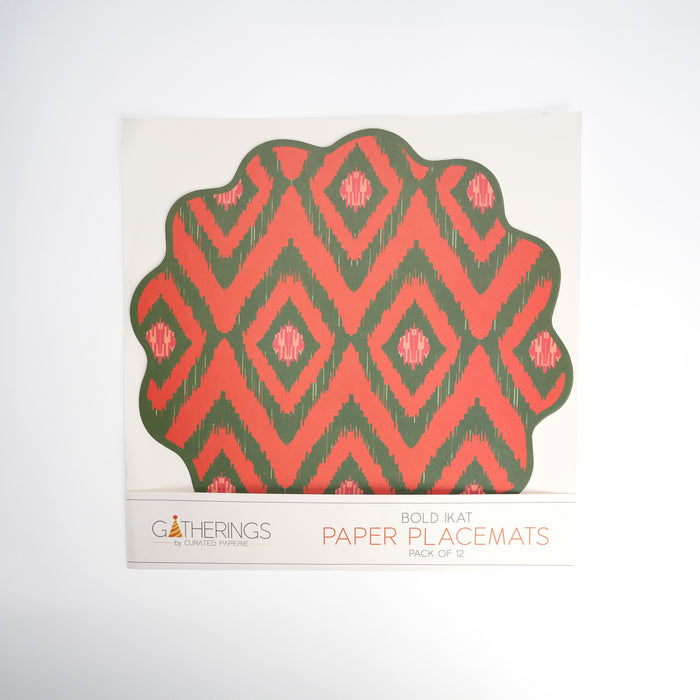 Bold Ikat Paper Placemats