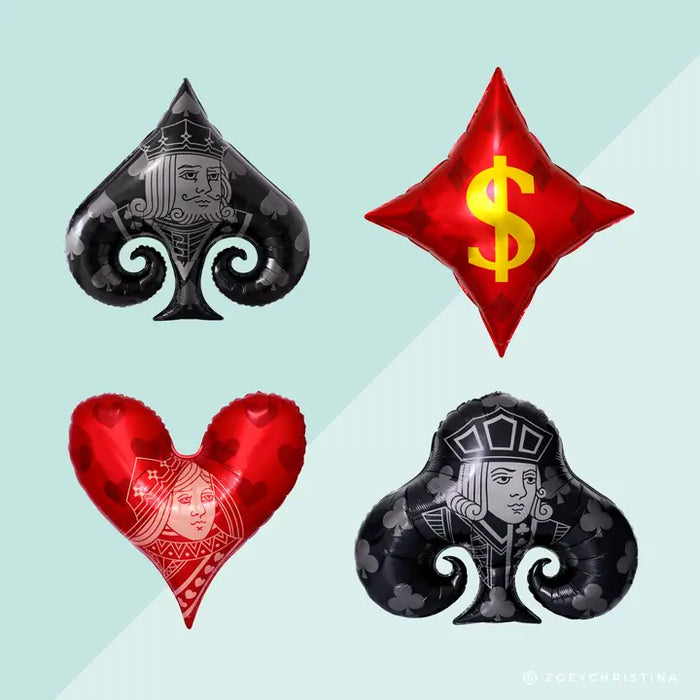 Playing Card Foil Balloon Set