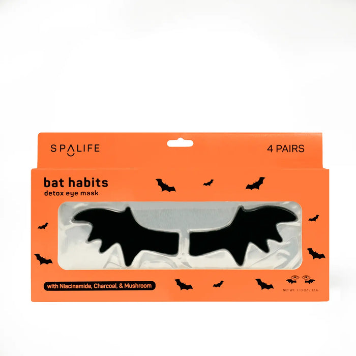 Halloween Bat Habits Detox Undereye Masks - 4 pairs